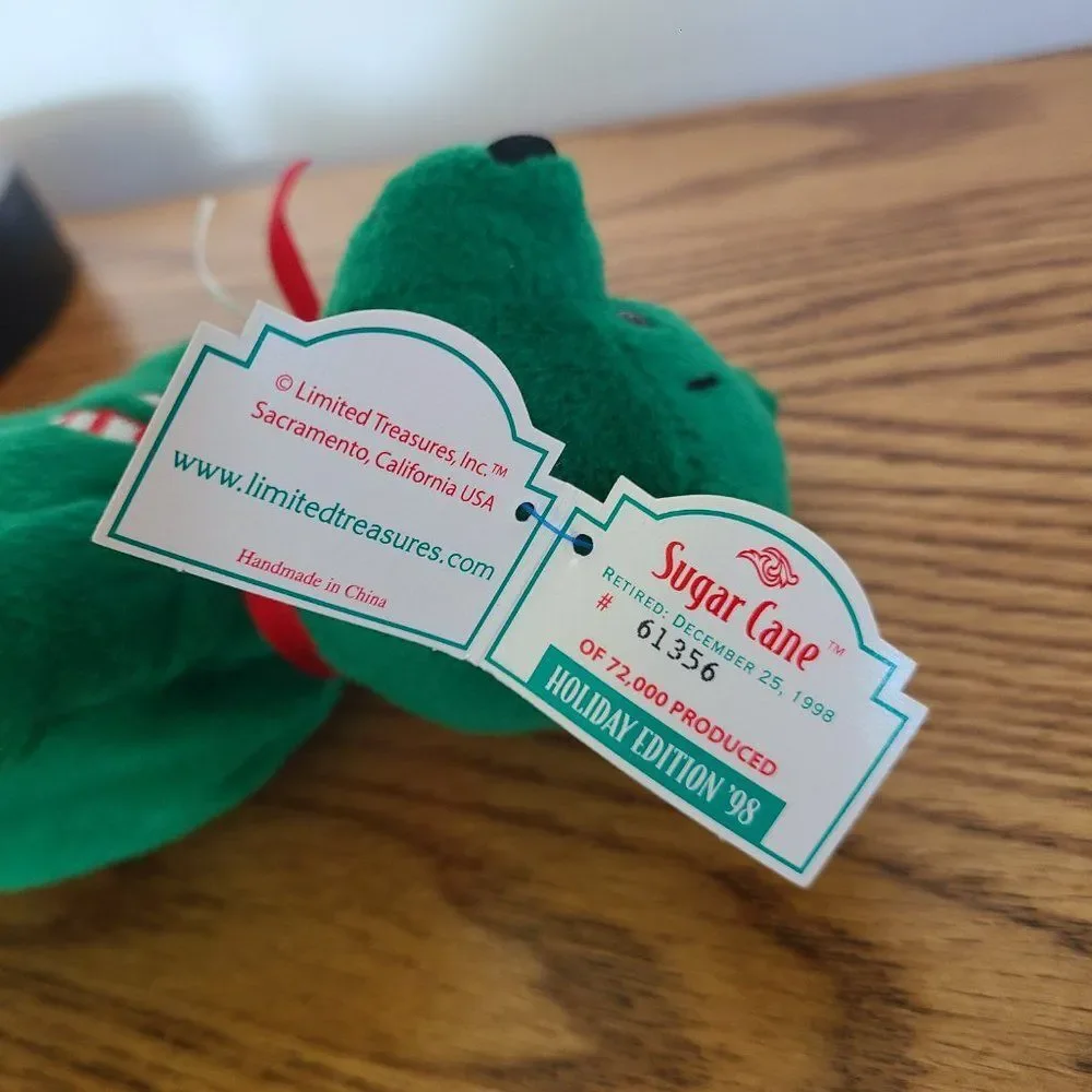 Limited Treasures Holiday Edition Sugar Cane Teddy Bear & Cat Christmas Stocking